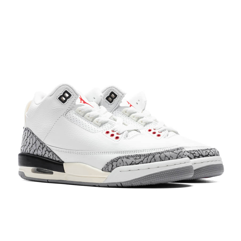 Air Jordan 3 Retro (GS) White Cement Reimagined - Summit White/Fire Red - Image 2