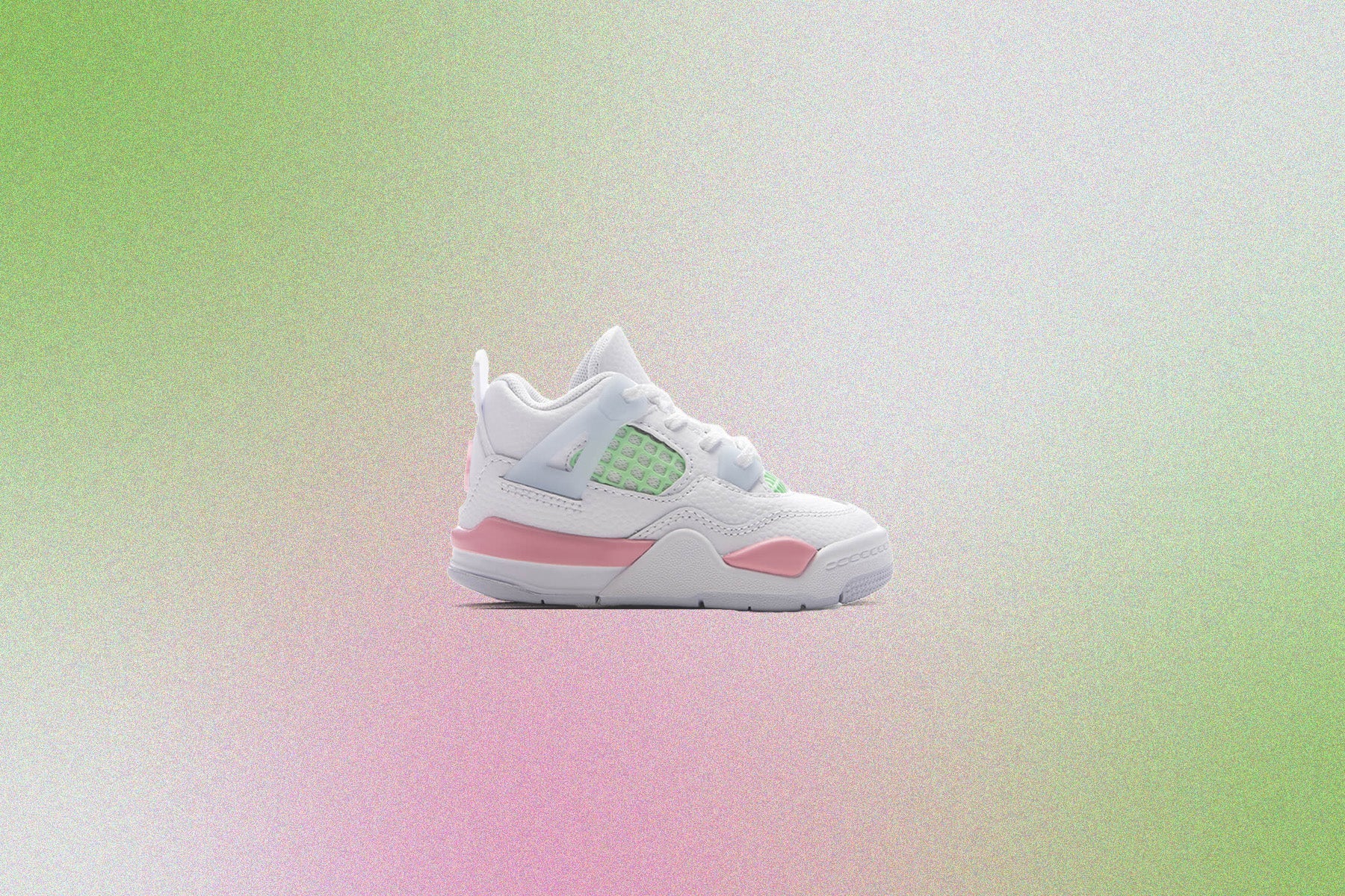 Air Jordan 4 Retro 'Valentine's Day' (TD) - White/Medium Soft Pink/Half Blue - Image 5