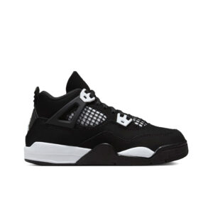 Air Jordan 4 Retro (PS) 'White Thunder' - Black/White