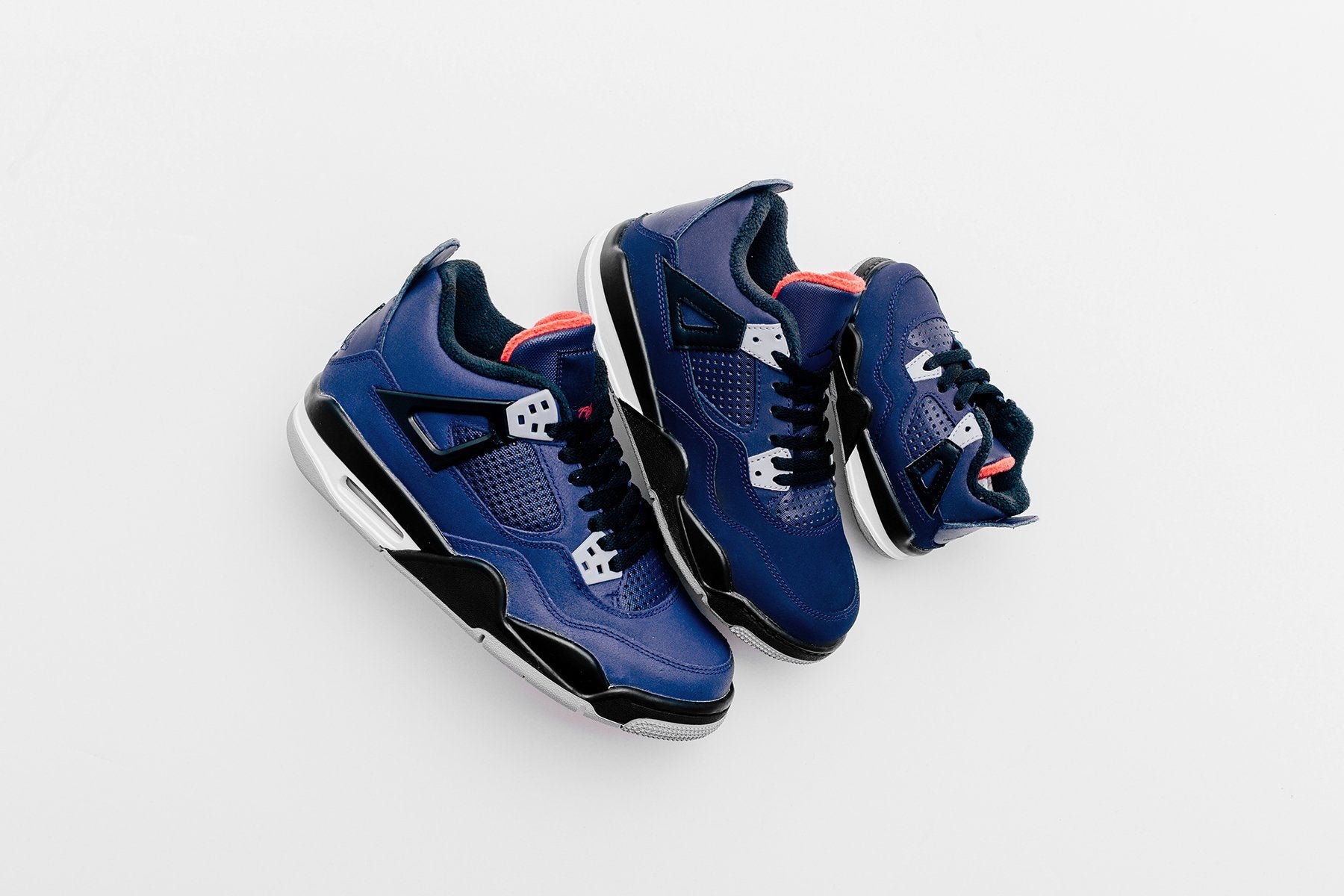Air Jordan 4 Retro WNTR "Loyal Blue" BG - Loyal Blue/Black/Habanero Red - Image 4
