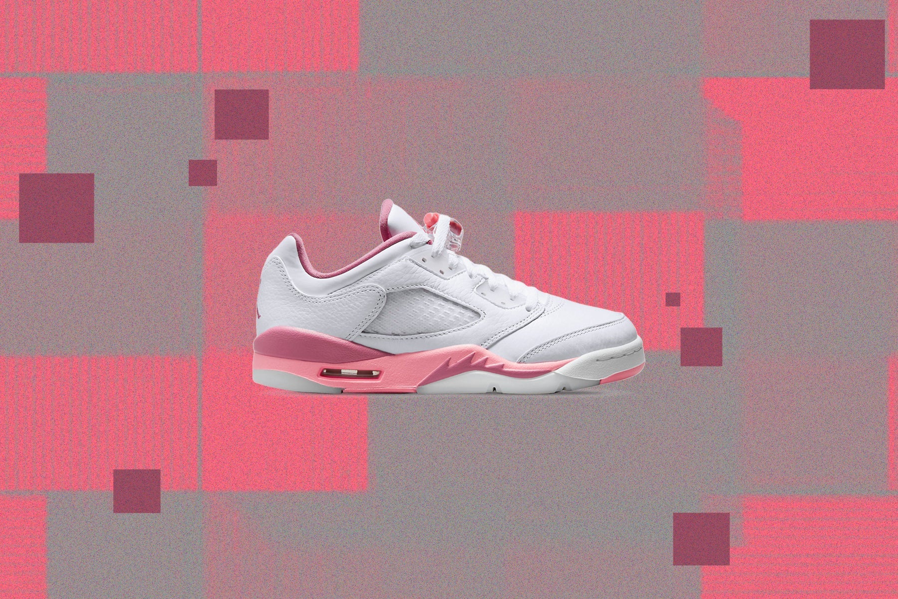 Air Jordan 5 Low Desert Berry (GS) - White/Coral Chalk/Desert Berry - Image 5