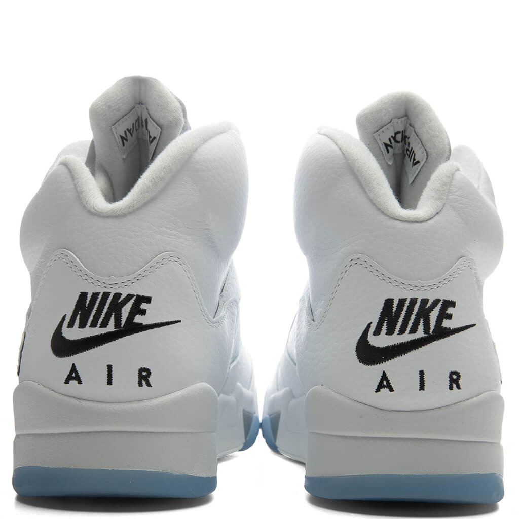 Air Jordan 5 Retro 'White Metallic' - White/Black/Metallic Silver - Image 4