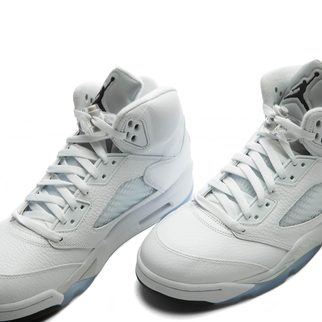 Air Jordan 5 Retro 'White Metallic' - White/Black/Metallic Silver - Image 5