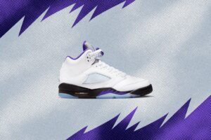 Air Jordan 5 Retro (GS) - White/Dark Concord/Black