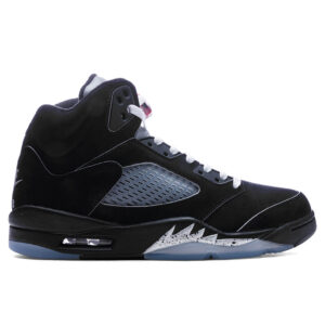 Air Jordan 5 Retro OG 'Black Metallic Reimagined' - Black/White/Metallic Silver/Fire Red