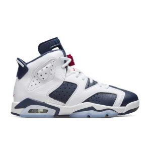 Air Jordan 6 Retro (GS) 'Olympic' - White/Varsity Red/Midnight Navy