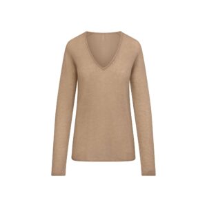 AIRY CASHMERE V-NECK PULLOVER | TOFFEE
