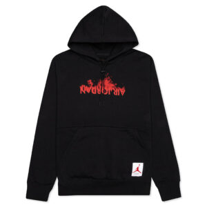 AJ4 FLC Pullover Hoodie - Black/University Red