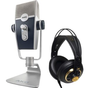 AKG Lyra USB Microphone, UHD Quality, Plug-and-Play + K240 Studio Headphone