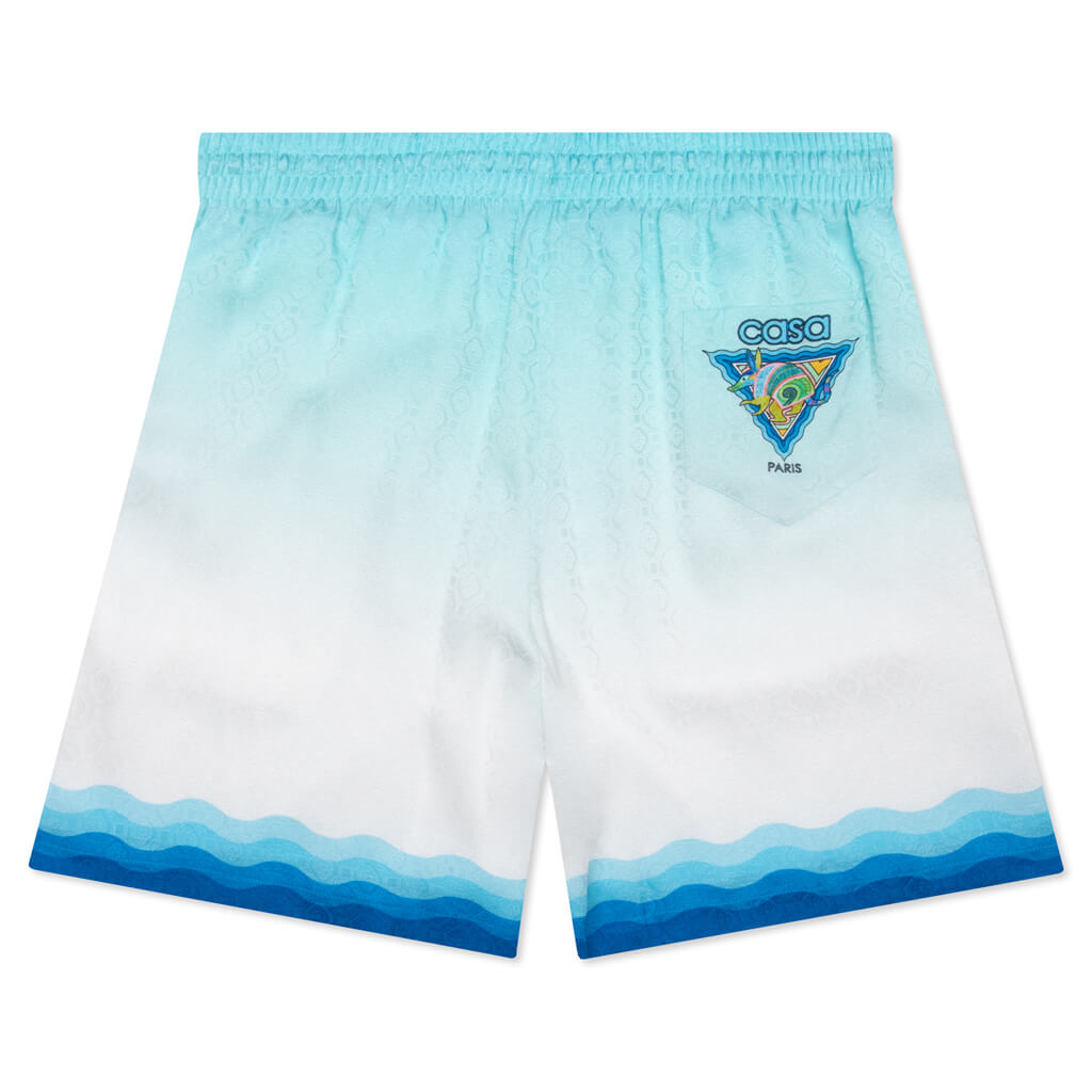 Alebrije Armadillo Printed Silk Shorts - White - Image 2