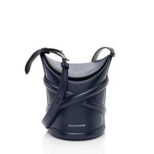 Alexander McQueen Leather Curve Small Bucket Bag