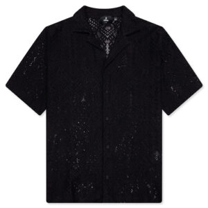 All Over Crochet Shirt - Jet Black