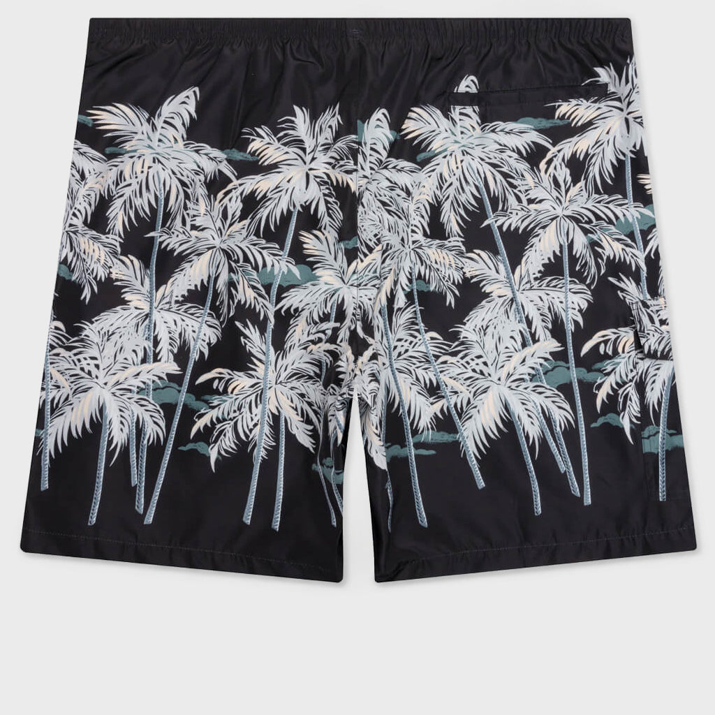 All Over Palms Swim Short - Black/Off White - Image 2