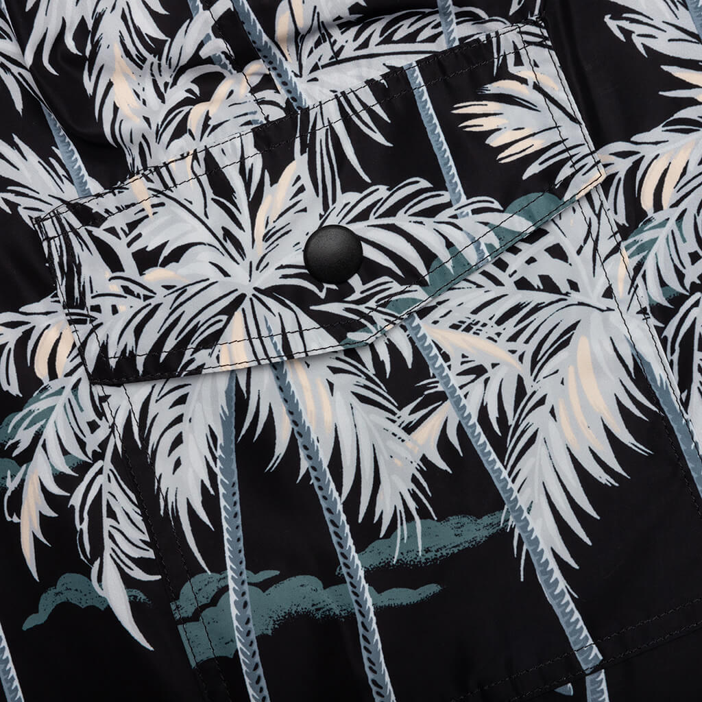All Over Palms Swim Short - Black/Off White - Image 4
