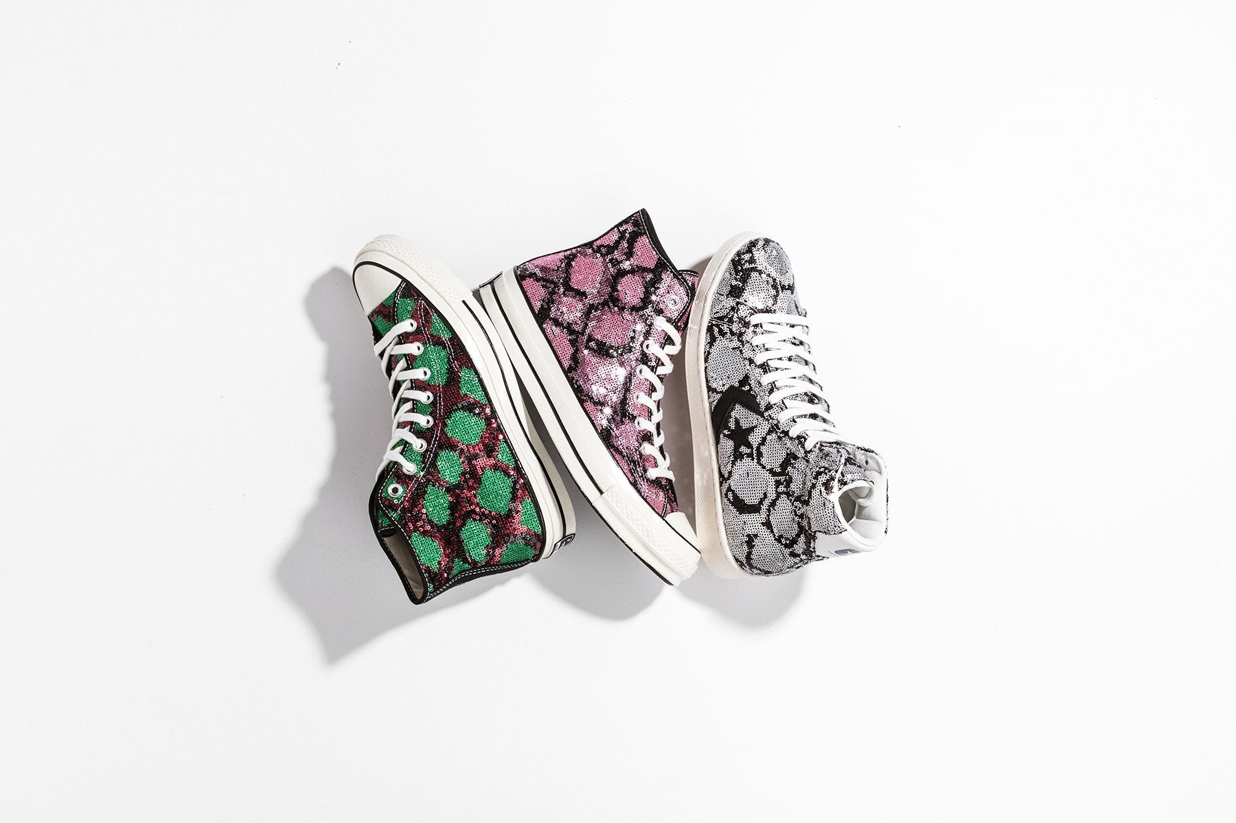 All Star 70 Hi 'Sequins'- Light Orchid/Egret/Black/Lilac - Image 5