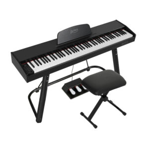 Alpha 88 Keys Electronic Piano Keyboard Digital Electric with Stand Stool Weighted