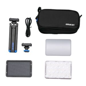amaran Ace 25c Travel Ready Compact LED Light Creator Kit with Long-Lasting Battery (Pink)