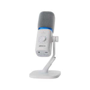 Amaran Mic Desktop Stand Kit with 6-Layer Noise Reduction and 50m Wireless Transmission (White)