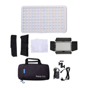 Amaran Pano 60c White Panel Light (US) Bundle with Barn Door
