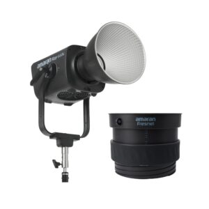 Amaran Ray 660W Full-Color COB Video Light and Fresnel Light Modifier Bundle